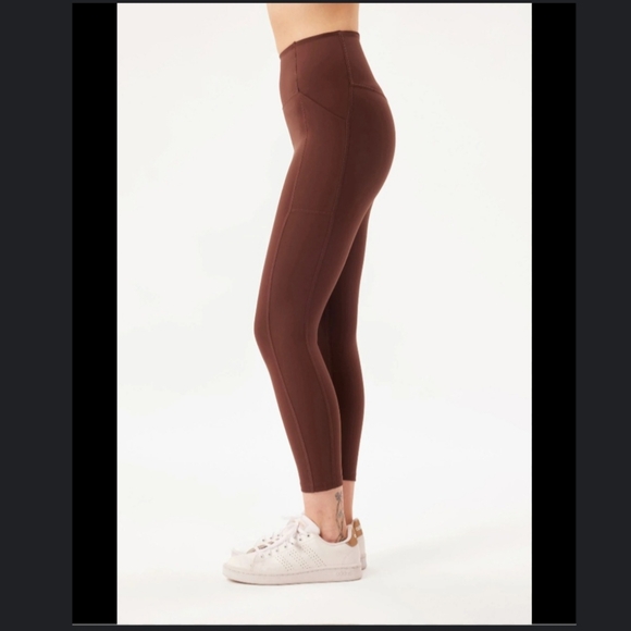 Girlfriend Collective Compressive High Waisted Leggings sz M earth brown #4008 - Picture 11 of 12